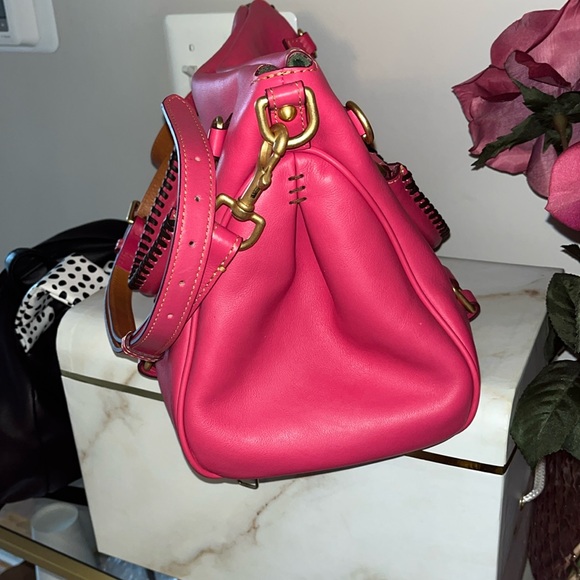 Dooney & Bourke Florentine Large Fuchsia Satchel - Picture 4 of 15